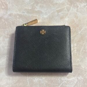 Tory Burch Black Leather Wallet